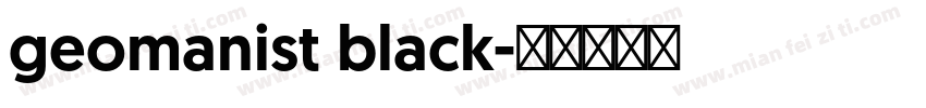geomanist black字体转换